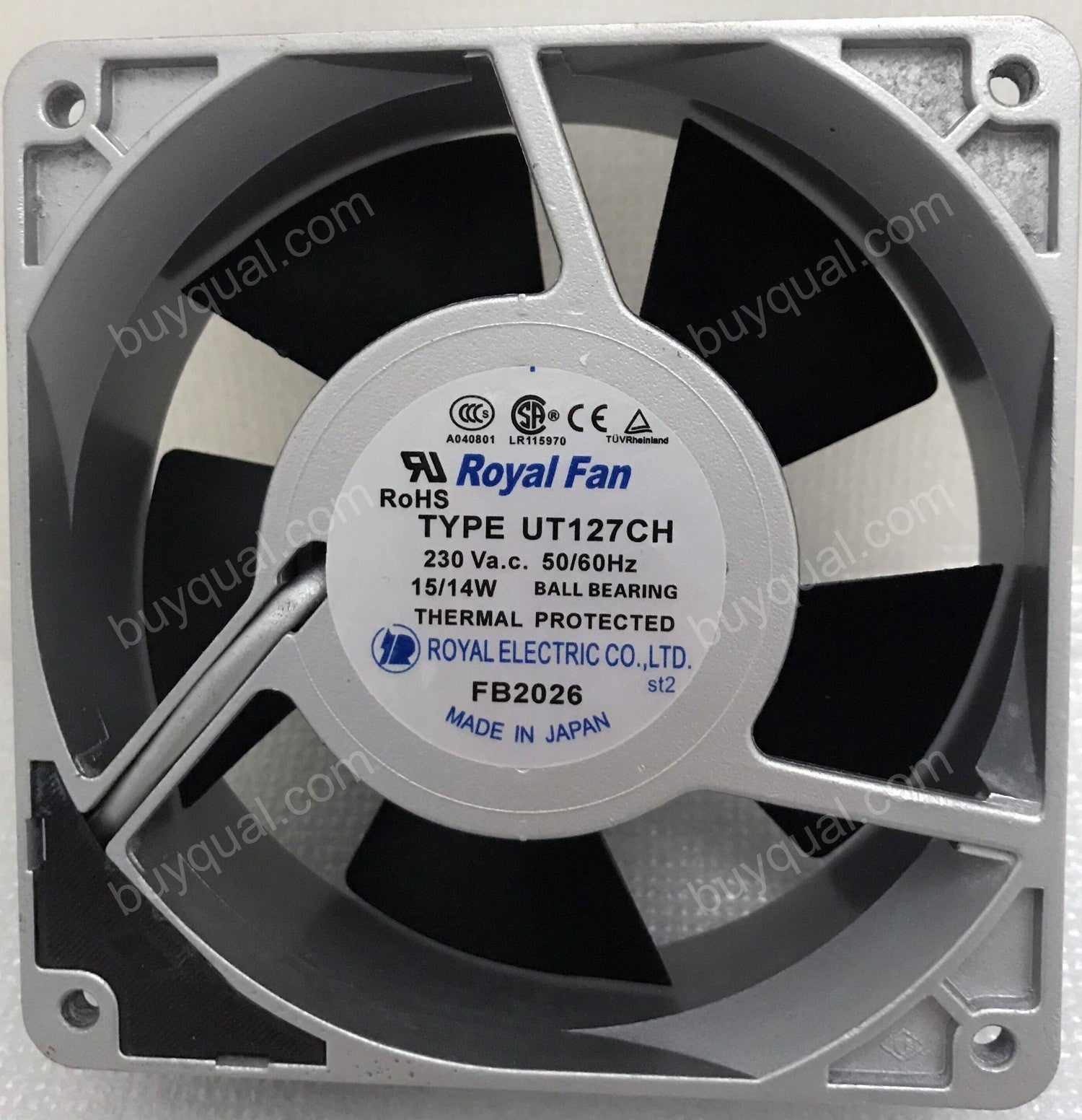 Royal UT127CH 230V 15/14W 2wires Cooling Fan Royal UT127CH 230V 15/14W 2wires Cooling Fan